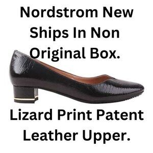 J. RENEE Patent Leather Lizard Print Pumps